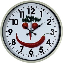 By Nevser Krem 36 cm Mutfak Dekoratif Duvar Saati