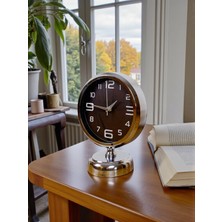 By Nevser Luxury Krom 25 x 20 cm Metal Zarif Masa Saati