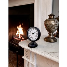 By Nevser Black Heritage 25 x 20 cm Metal Masa Saati