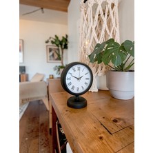 By Nevser Noble Black 25 x 20 cm Metal Modern Masa Saati