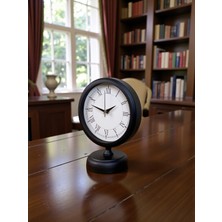 By Nevser Siyah Roma Rakamlı 25 x 20 cm Metal Masa Saati