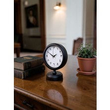 By Nevser Siyah Arap Rakamlı 25 x 20 cm Metal Masa Saati