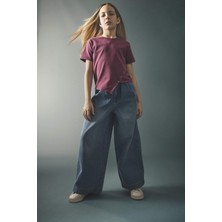 DeFacto %100 Pamuk Wide Leg Jean Pantolon Kız Çocuk G9426A826SM