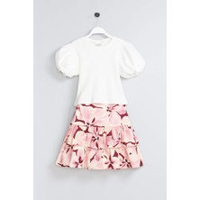 DeFacto Çiçek Desenli Poplin Etek Kız Çocuk G7622A826SM