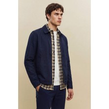 DeFacto Regular Fit Fermuarlı Keten Karışımlı Mont F8522AX26SP