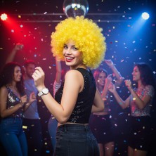 Bucuks Animasyon Parti ve Palyaço Peruğu / Sarı