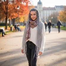 Bucuks Afrika Örgüsü ve Rasta Için Sen / Açık Gri