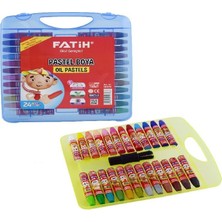 Fatih Pastel Boya 24 Renk King Size Çantalı, Dağılmaz ve Kopmaz Yapı ile Çocuklar İçin