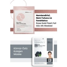 Dermal 3 Katmanlı Rose Gold Göz Maskesi ve Arındırıcı ve Pürüzsüzleştirici Kömür Özlü Kolajen Maske Seti