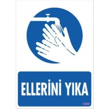 Bucuks Ellerini Yıka Uyarı Levhası 25X35 KOD:1250