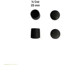 Bucuks Yuvarlak Profil Dış Tapa 25 mm 4 Adet