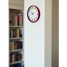 By Nevser 36 cm Pembe Çocuk Odası Duvar Saati