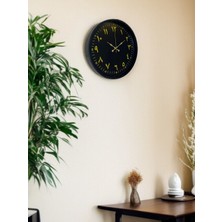 By Nevser 36 cm Siyah Arapça Rakamlı Duvar Saati