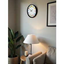 By Nevser 36 cm Siyah Çocuk Odası Duvar Saati