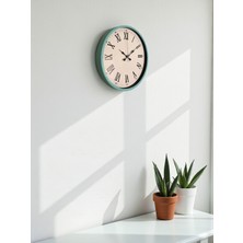 By Nevser 36 cm Turkuaz Roma Rakamlı Duvar Saati