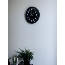 By Nevser 36 cm Siyah Modern Duvar Saati