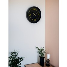 By Nevser 36 cm Siyah Modern Duvar Saati