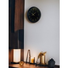 By Nevser 36 cm Siyah Asil Duvar Saati