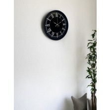 By Nevser 36 cm Modern Siyah Duvar Saati