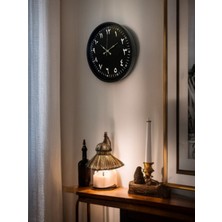 By Nevser 36 cm Siyah Arapça Rakamlı Duvar Saati