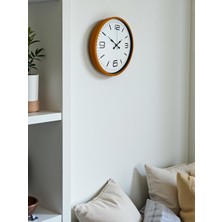 By Nevser 36 cm Turuncu Dekoratif Duvar Saati