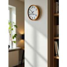 By Nevser 36 cm Turuncu Çocuk Odası Duvar Saati