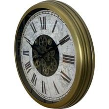 By Nevser Vintage Aurea 60 cm Çarklı Duvar Saati