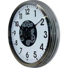 By Nevser Krom Zarif 60 cm Çarklı Klasik Duvar Saati