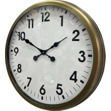 By Nevser 60 cm Eskitme Metal Standart Duvar Saati