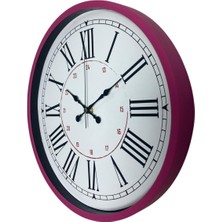 By Nevser Pembe 36 cm Dekoratif Duvar Saati