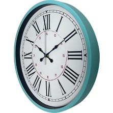 By Nevser Turkuaz 36 cm Dekoratif Duvar Saati