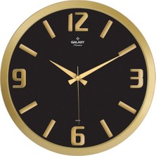 By Nevser Gold 39 cm Kabartma Rakamlı Duvar Saati