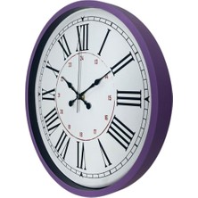 By Nevser Mor Roma Rakamlı 36 cm Duvar Saati