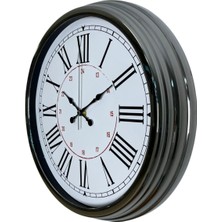 By Nevser Silver Elegance 40 cm Krom Metal Duvar Saati