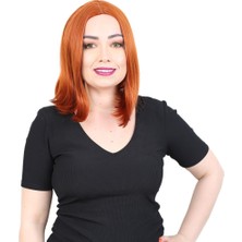 Bucuks Fiber Sen Peruk Perçemsiz Kısa Düz / Bakır