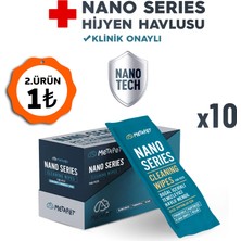 Metapet Nano Series Büyük Bakım Havlusu, Kedi Köpek Göz Kulak Ağız Temizleme, 10 Adet