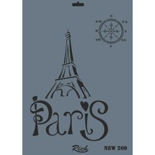 Bucuks Rich New Seri N-209 Stencil 35X25 cm