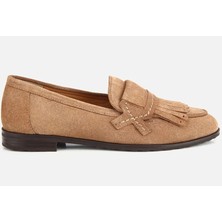 Hotiç 01AYH321360A450 KADIN Süet Deri Vizon Püskül Detaylı Klasik Loafer
