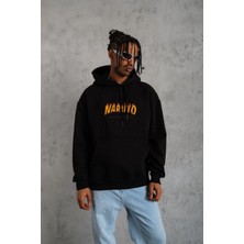 Alfanora Erkek Baskılı Kapüşonlu 3 Iplik Pamuklu Hoodie Sweatshirt - Siyah