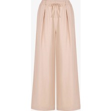 Penti Bej Keten Yüksek Bel Pantolon