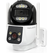Uniywell 2 Kameralı Wifi Kablolu IP Kamera Siyah