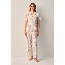 Suwen Lina Gömlek Yaka Pijama Takımı