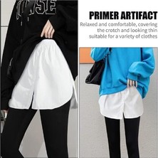 Bizcomoda Lastikli Düğmeli Kurtarıcı Gömlek Altı Eteklik -Beyaz