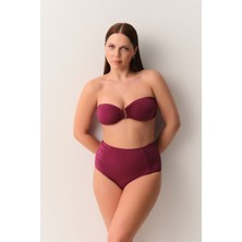 Suwen Yüksek Bel Pileli Bikini Alt