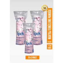 İpek Ipek 3 Paket 70'li Temizleme Pamuğu, Disk Pamuk