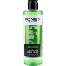 Fnx Fonex Bitki Özleri & Vitamin Karışımlı Tüm Saç Tipleri Için Saç Toniği 250 ml Yeşil