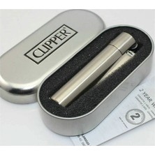 CLİPPER Metal Çakmak Gri Rüzgar Geçirmez Taşınabilir Özelliklerle Şık Tasarım