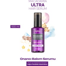Yıpranmış Kuru Saçları Parlatan Onarıcı Serum Kundal Macadamia Ultra Hair Serum 100ML (Baby Powder)