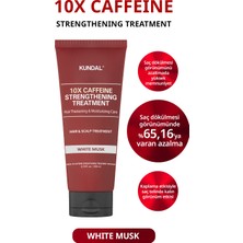 Kafeinli Dökülme & Kırılma Karşıtı Saç Kremi Kundal 10X Caffeine Strengthening Treatment(White Musk)