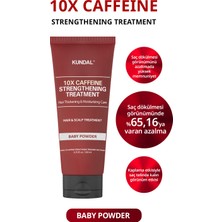 Kafeinli Dökülme&kırılma Karşıtı Saç Kremi Kundal 10X Caffeine Strengthening Treatment(Baby Powder)